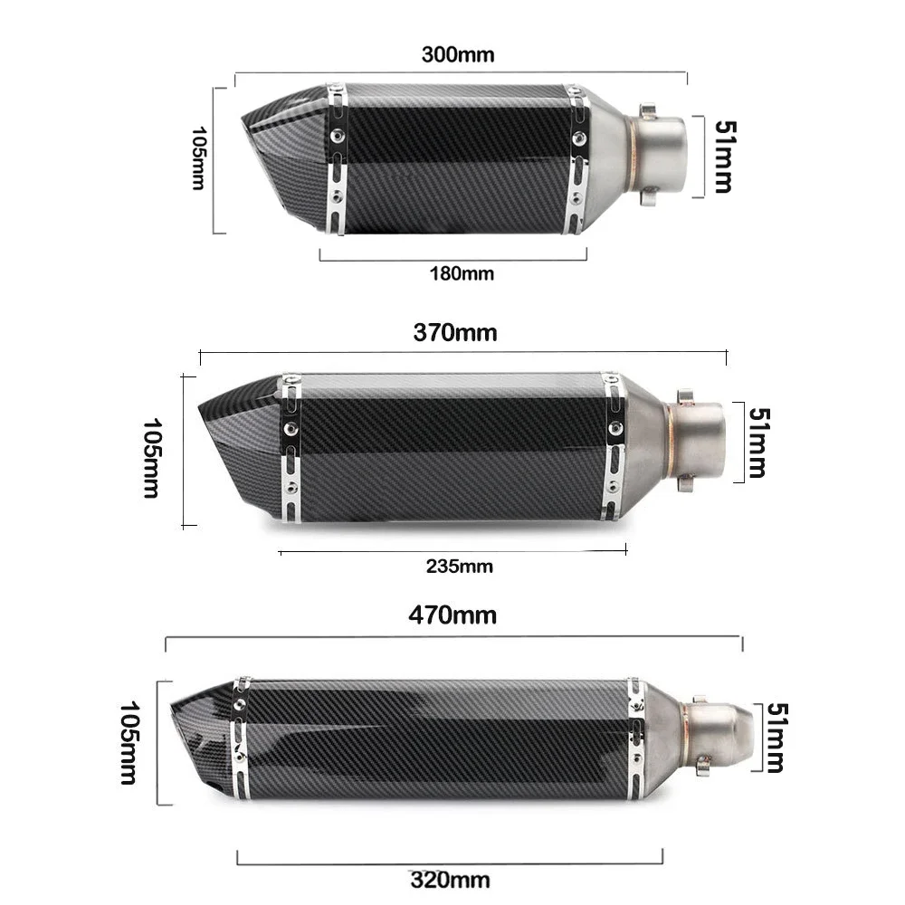 Универсальный впускной отверстие 51 мм для мотоцикла Yoshimura глушитель FZ1 R6 R15 R3 ZX6R ZX10