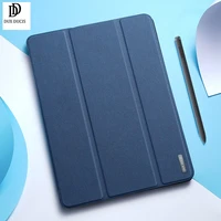 for samsung tab s6 lite case trifold leather flip smart tablet cover with pencil holder for tab s7 fe s8 ultra capa dux ducis