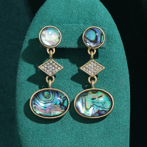 Серьги-капельки из перламутра LOVE GREEN LIVE GREEN