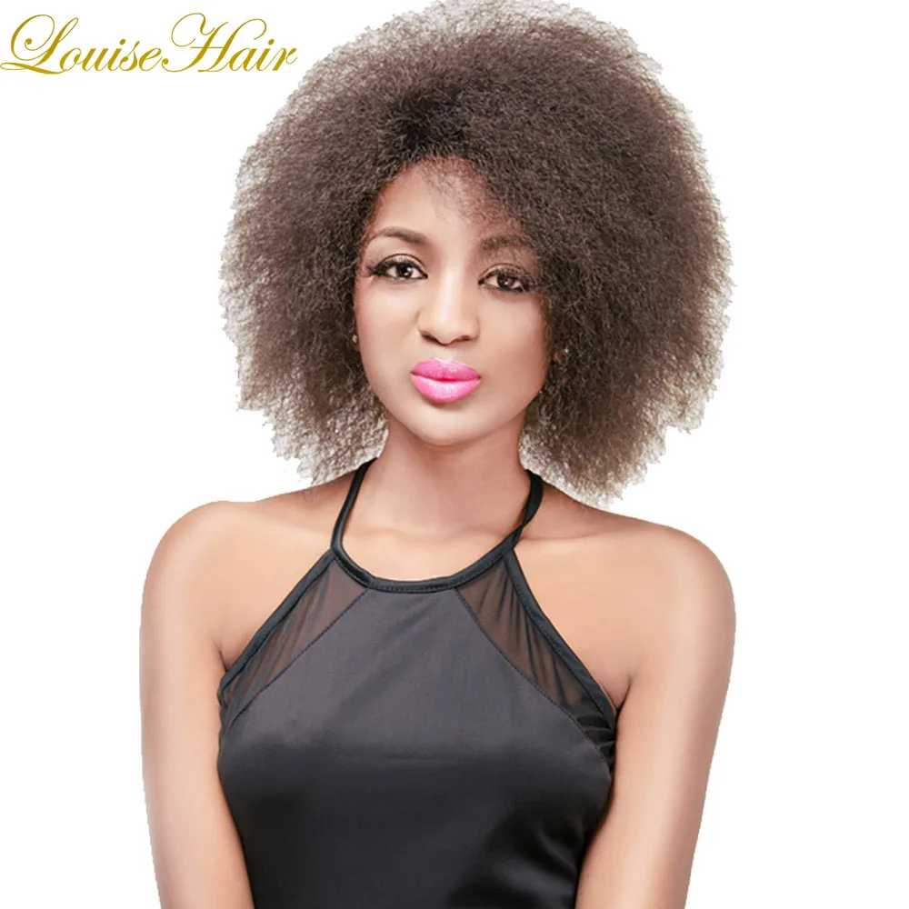 

Kinky Curly Wig Short Afro Wigs Black Blonde Brown Red Color 6inch Short Wig for Women