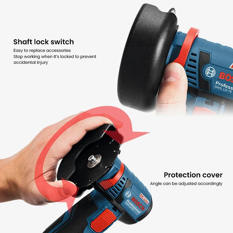 Bosch GWS 12V-76 Аккумуляторная угловая шлифовальная машина 76 мм Режущий диск 19500 об/мин