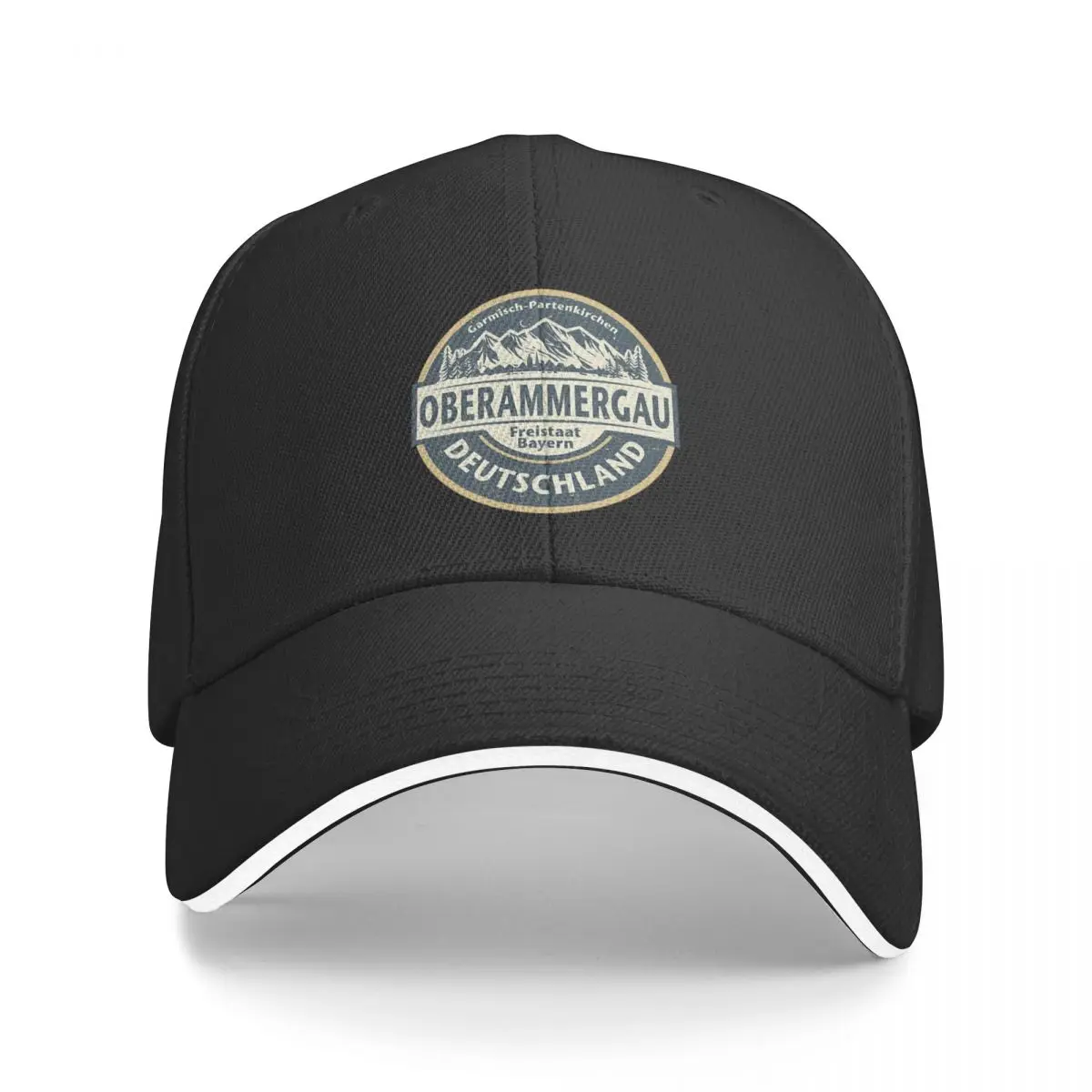 

Oberammergau, Bavaria, Germany Unisex Caps Outdoor Trucker Baseball Cap Snapback Breathable Hat Customizable Polychromatic Hats