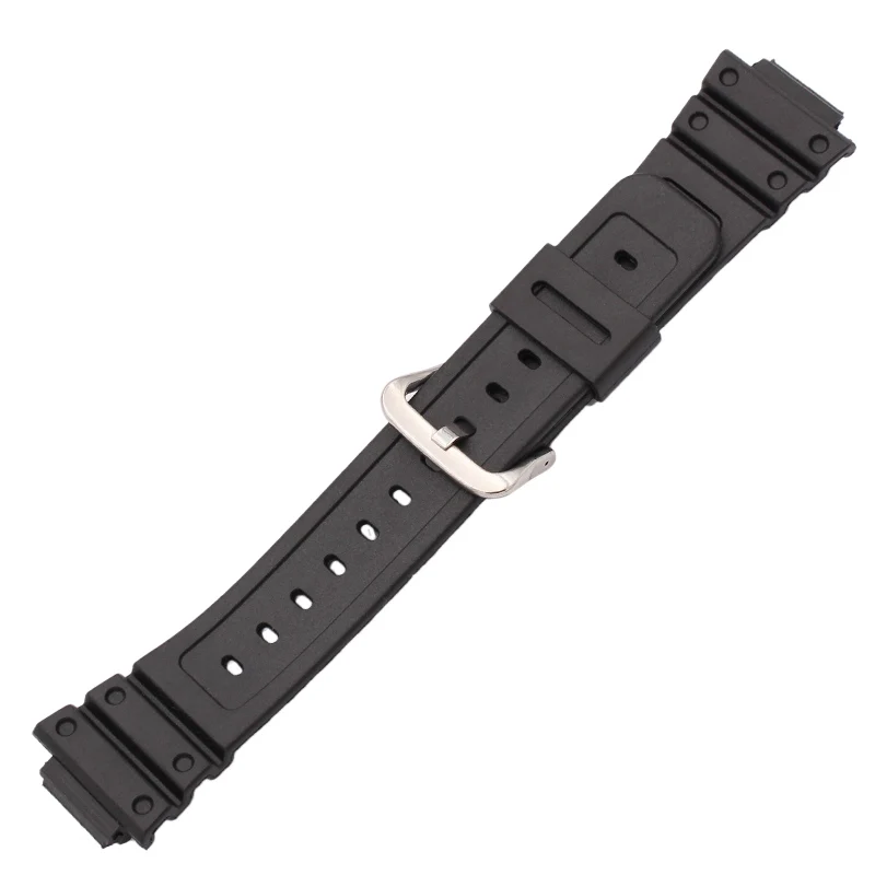 16mm X 25mm Rubber Watchbands High Quality Men Sports Silicone Watch Strap Band For Casio 5600 Series Watch Accessories