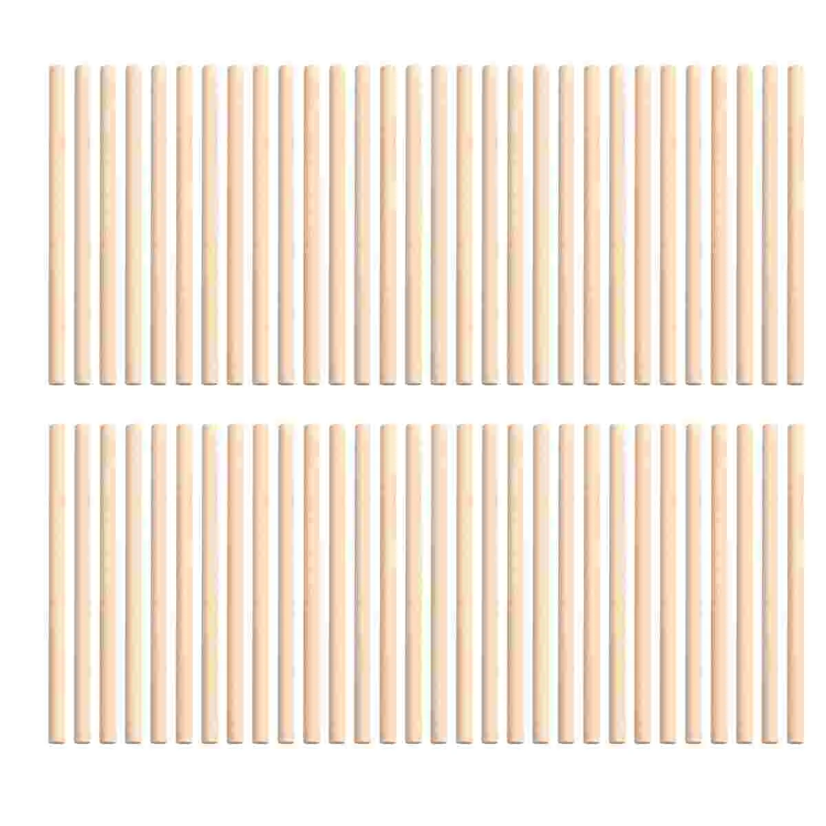 

100 Pcs Wooden Dowel Craft Lollipops Kids Round Crafts Sticks Rhythm Unfinished