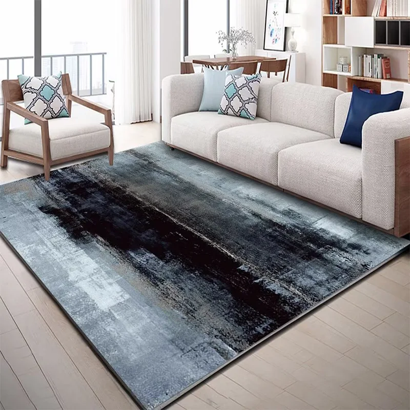 

Minimalist Living Room Carpet Modern Abstract 160x230 Large Rug for Bedroom Elastic Non-slip Flannel Kitchen Floor Mats Washable