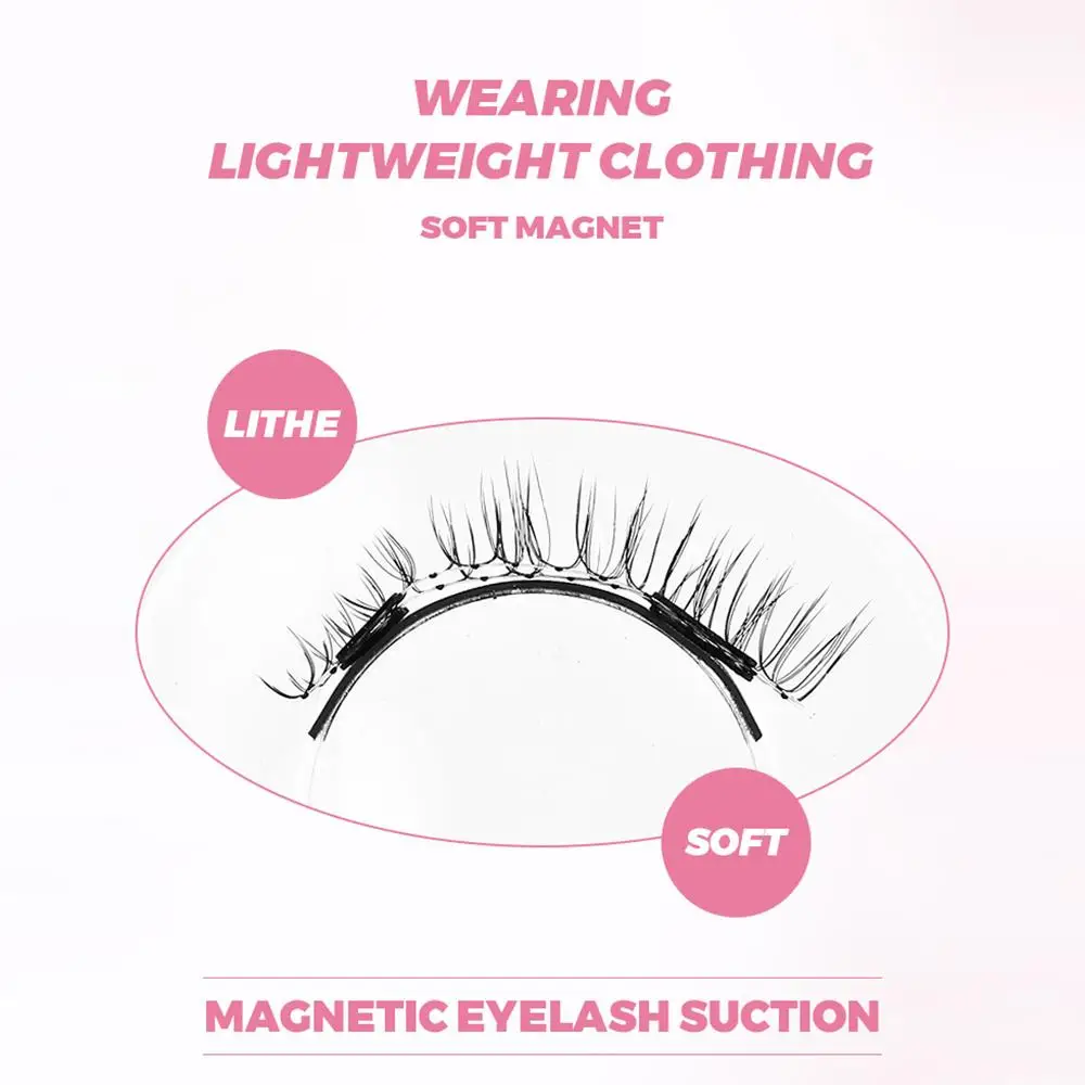 1 пара магнитных ресниц естественного вида легко носить многоразовый набор