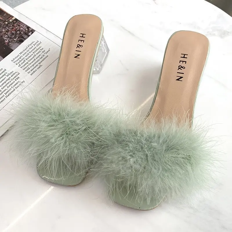 

Women Slippers Summer 2022 New Fashion Stiletto Sandals Open Toe High Heel Casa Sapatos Femininos Sandalias Mujer