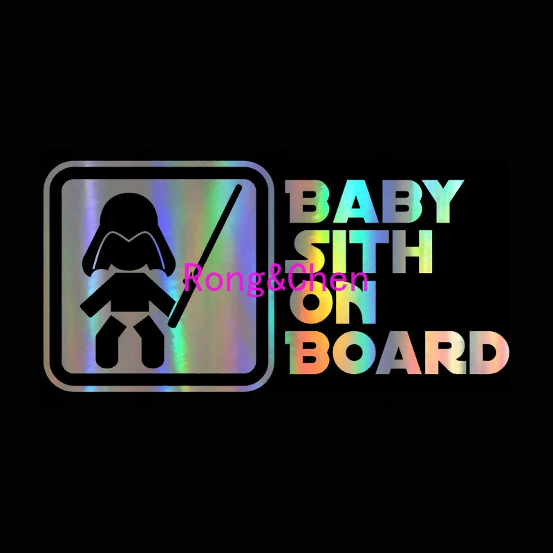 

Rongchen Trading Car Sticker BABY SITH ON BOARD Star War Funny Sticker Reflective Motorcycle Car Styling 3D Stickers PVC Fine