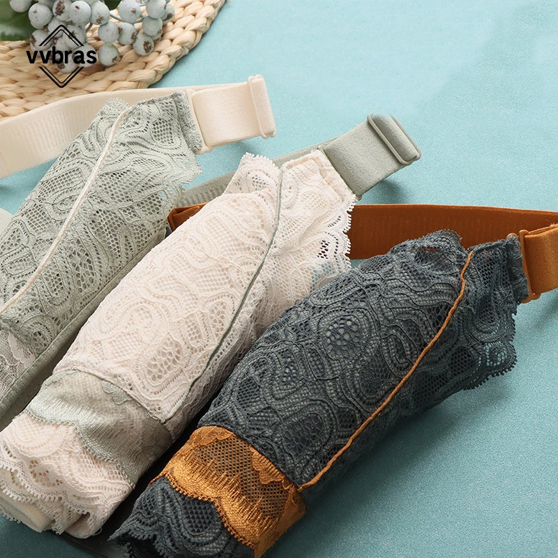 vvbras Sexy Femme Vest Deep V Bras Women Underwear Lingerie Top Emulsion Padded Push Up Brassiere Lace Gather Bra For Women