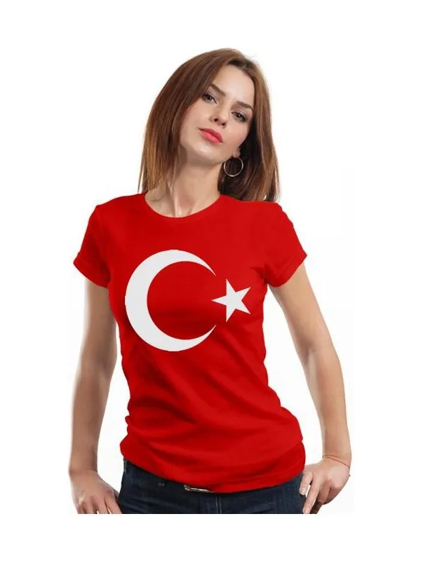 

Turkish Flag Moon Star Turkish Flag Turkish Flag Flag T Shirt Y2K Top Nostalgic Summer Women T-Shirt Anime bluz