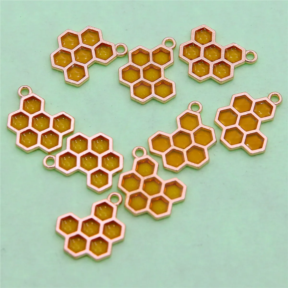 10 шт. 21*17 мм сотовая эмалевая подвеска с Сотами сделай сам серьги ожерелье брелок