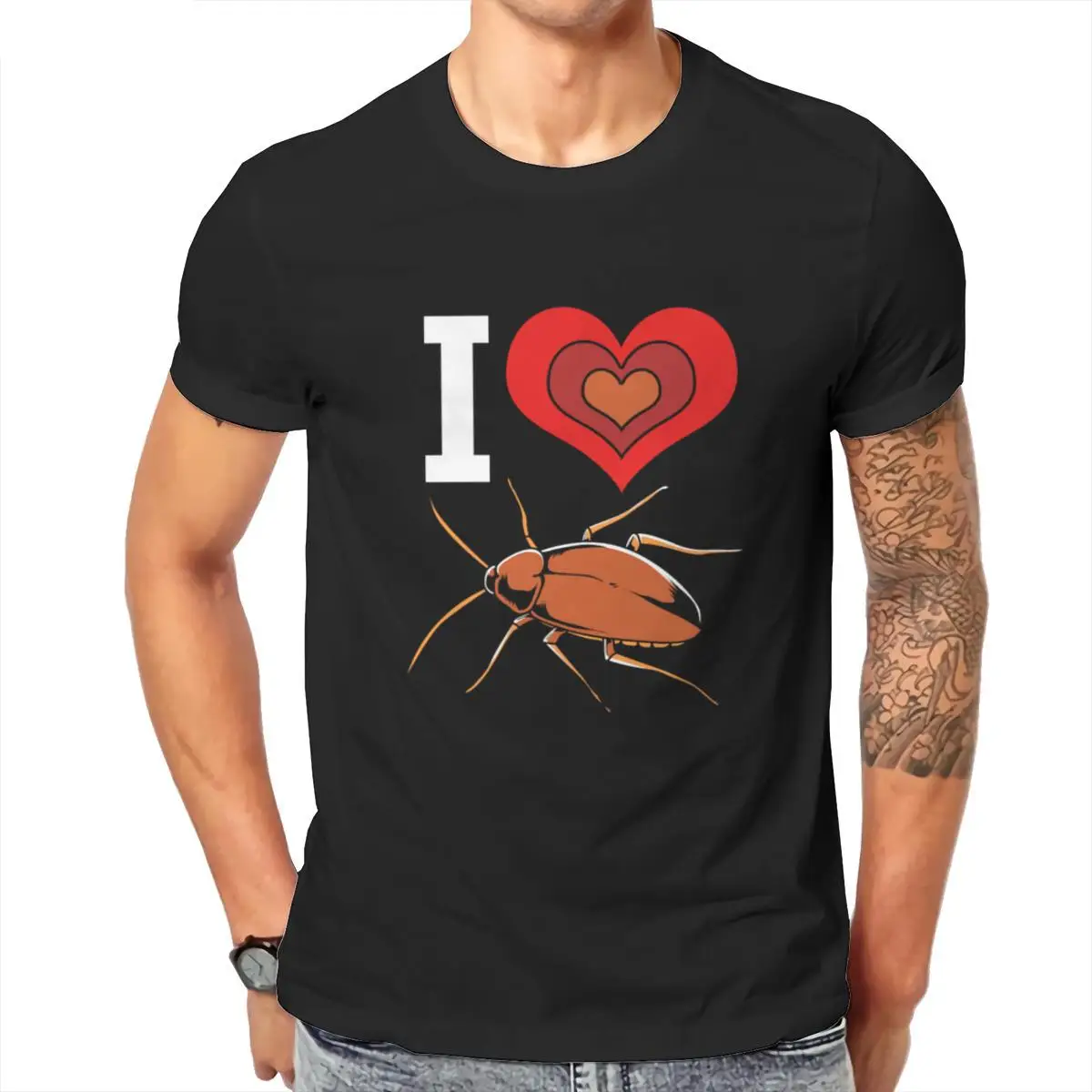 

Wholesale Cockroach Love Flying Hissing Cockroach Pest Bug Unisex Tie Dye T-Shirt Streetwear New Woman Aesthetic 100704