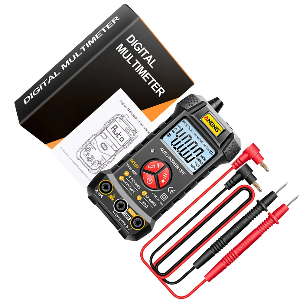 Digital Voltage Tester Electrical Multitools Automatic Multimeter Testing Cables Practical Multitester