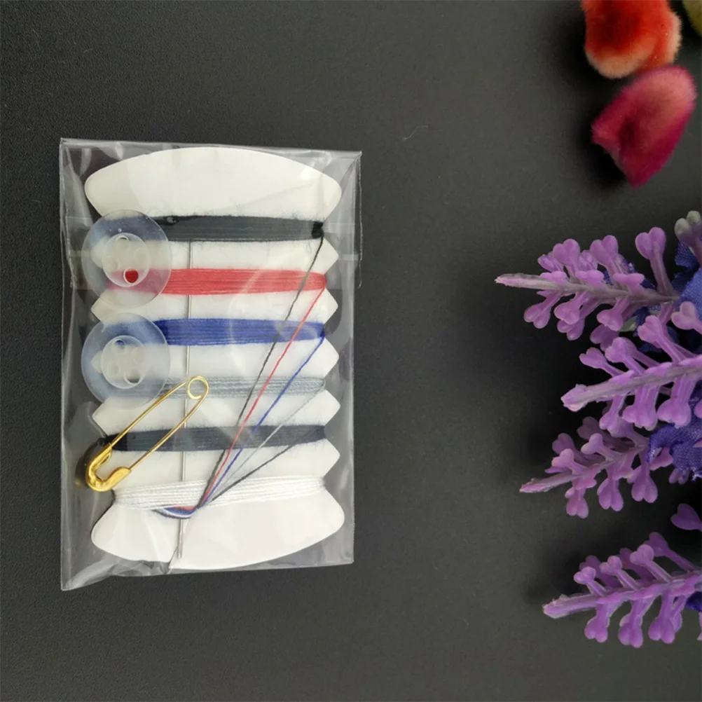 

100 Packs Sewing Sewing Thread Portable Multifunctional Sewing Thread Embroidery Cross Tools (Button Random