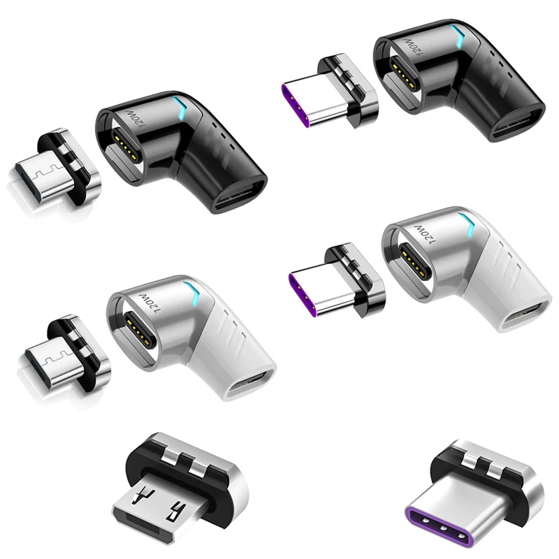 Магнитный адаптер USB C мощностью 120 Вт магнитный преобразователь типа папа на для