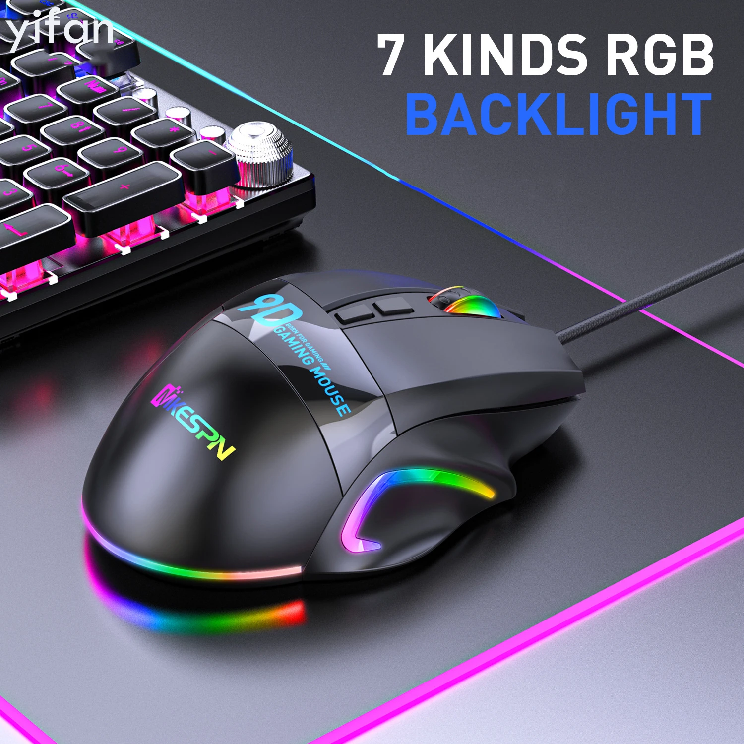 

12000 DPI Wired Gaming Mouse Gamer 9 Button LED Optical USB Computer Game Mice For PC Computer Gamer/ Office