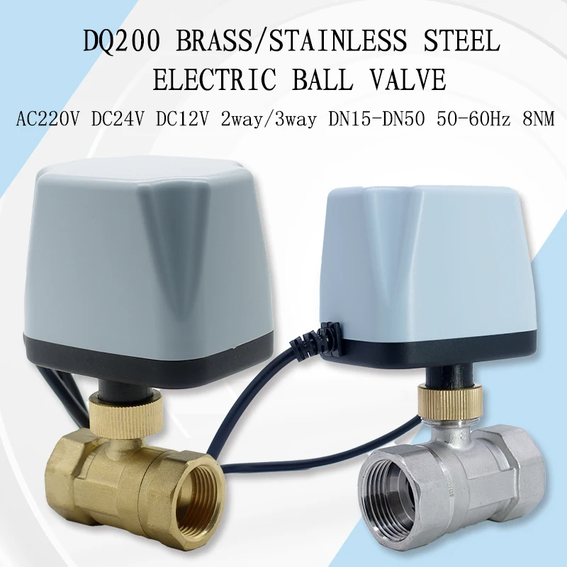 От 1 до 2 дюймов нормально открытый электрический шаровой кран 220 В 12 24 провода
