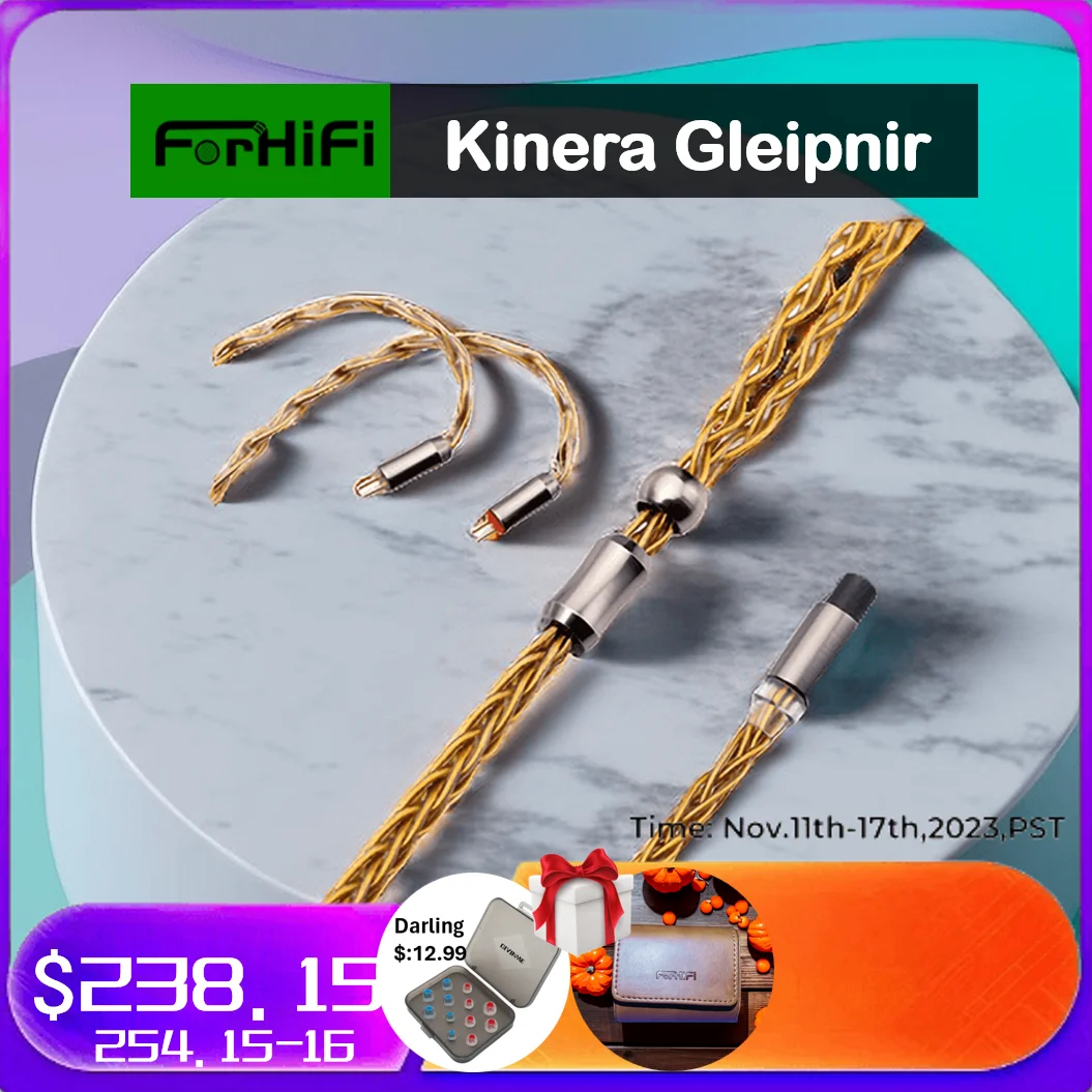 

Kinera Gleipnir Earphone Upgrade Cable 6N OCC With Gold Plated 2.5mm 3.5mm 4.4mm Plug 0.78 2pin / MMCX Hifi DJ Music Headphone