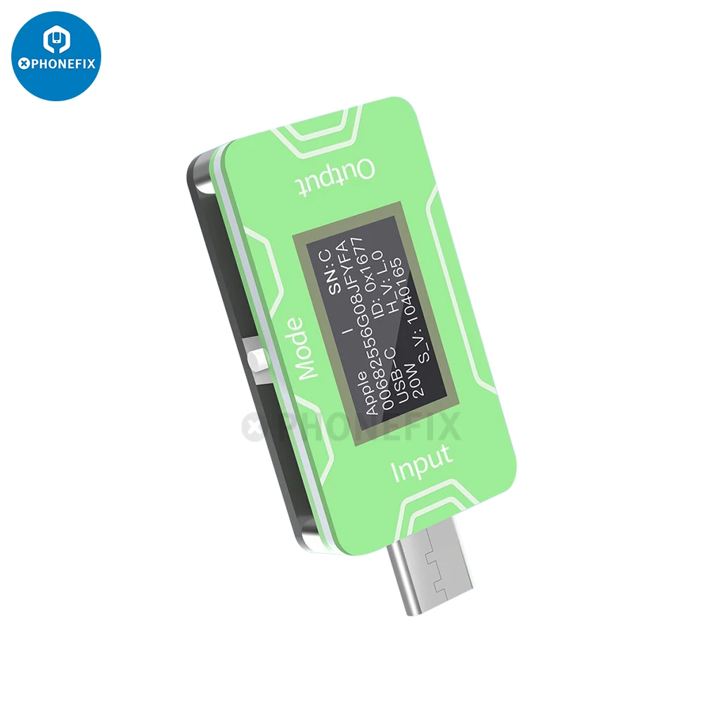 

Детектор зарядного устройства JCID ct02 PD, точная идентификация подлинных и имитационных продуктов, HD OLED-экран, мониторинг в режиме реального в...