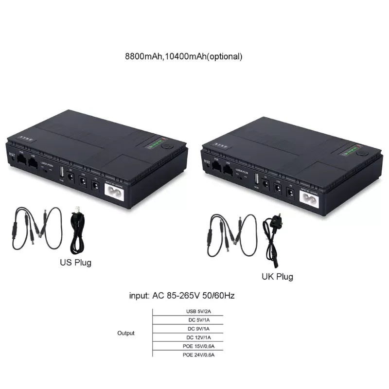 

NEW2023 5 в USB 9 в 12 В 5,5x2,5 мм непрерывное Резервное копирование UPS источник питания для беспроводного маршрутизатора смартфона домашняя камера ...