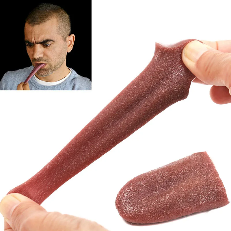 

Gags Practical Jokes Kuso Tongue Trick Magic Horrible Tongue Fake Tounge Gags Toys For Children