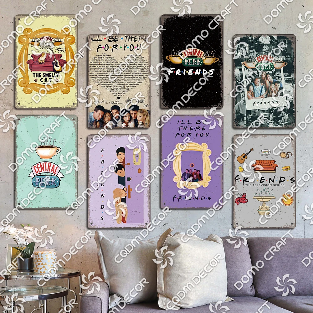 Металлическая табличка Friends Coffee CQDM DECOR 20x30 см