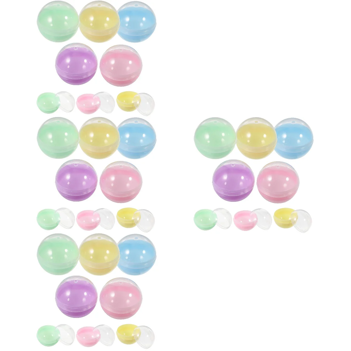 

Clear Plastic Ornaments Macaron Shell Toys Multi-function Empty Ball