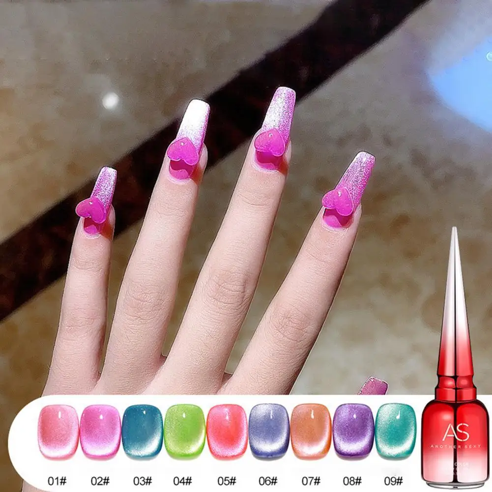 

15ml Nail Polish Quick Drying Cat Eye Effect Natural Soak Off UV Gel Soothing Nail Art Gel for Salon