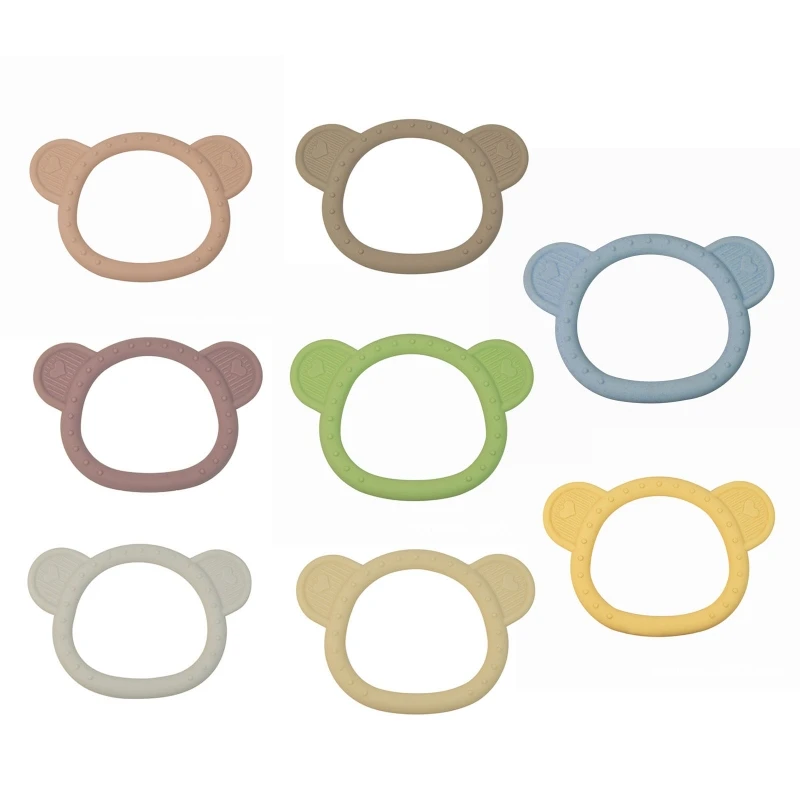 

Силиконовый Прорезыватель для зубов с мультяшным медведем, милые животные, искусственное украшение для маленьких девочек, мальчиков, игрушка для прорезывания зубов