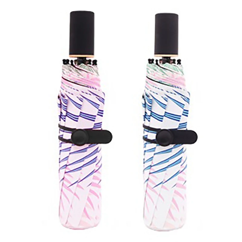 

Umbrella Sun Protection And UV Protection Automatic-Umbrella Rain And Sun Dual-Use Female Vinyl Folding Umbrella