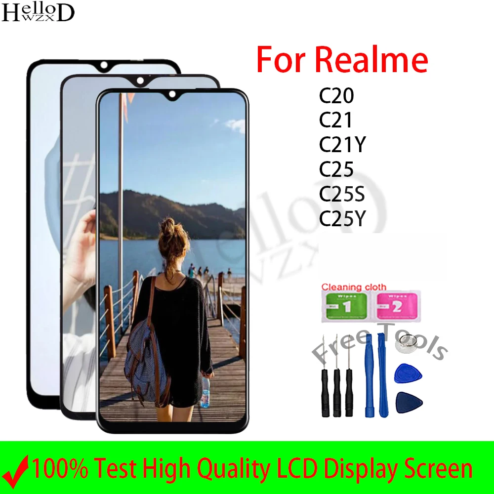 

ЖК-экран для OPPO Realme C20 C21 C21Y C25 C25S C25Y, ЖК-дисплей для замены