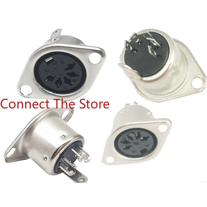 

9PCS Large DIN5P Female Medical Socket Computer Plug S Terminal Connector 5-core D5P Frequency Diamond