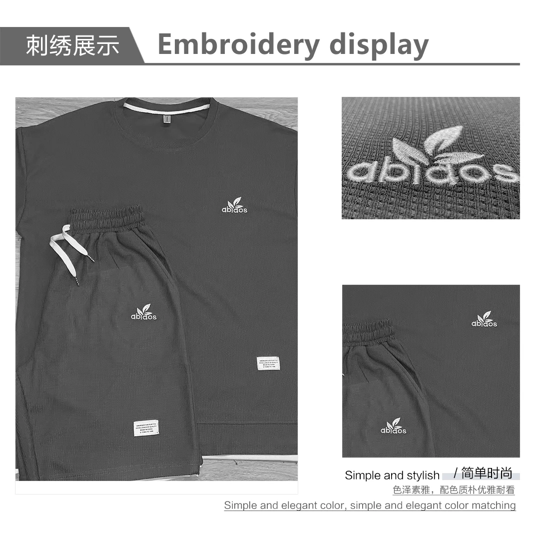 2023 Summer New Men's Fashion Brand Embroidered Linen Casual T-shirt and Shorts Set Sporty Casual Short Sleeve Euro 2 Piece Set