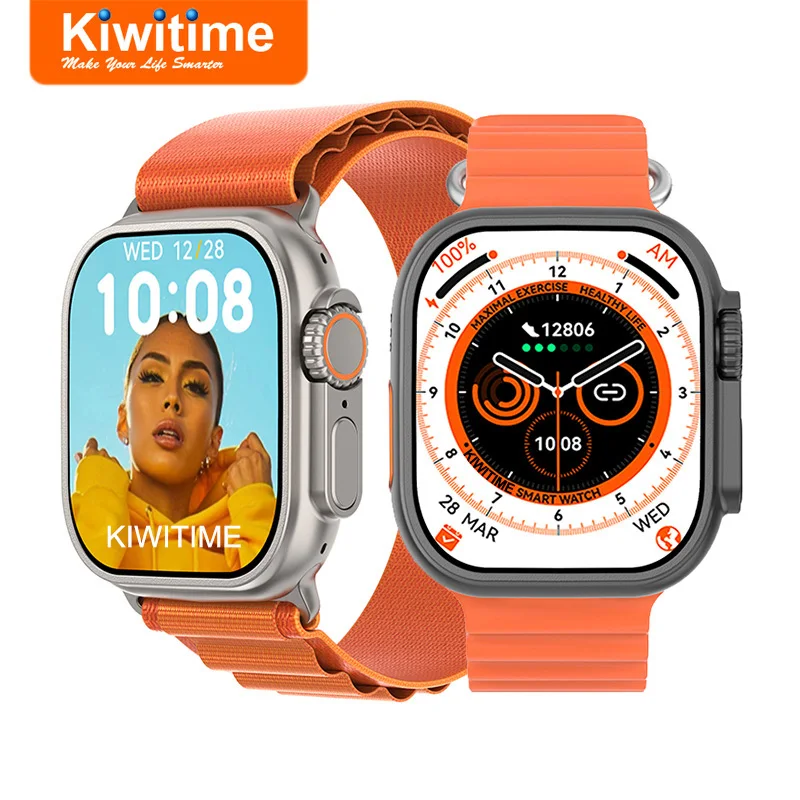 

KIWITIME DT8 Ultra MAX Smart Watch Series 8 49mm Compass Sports Fitness Bracelet Heart Rate Monitor IWO Smartwatch for Men Women