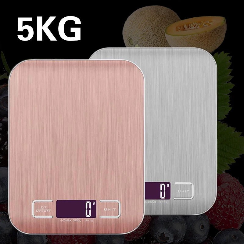 

Digital Kitchen Scales 5kg 10kg/1g Weight Multifunction Measures Precise Kitchen Baking Stainless Steel Electronic Balance Scale