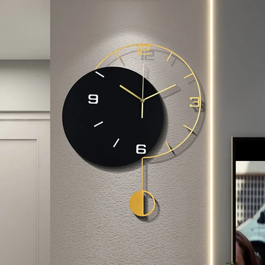 Настенные часы для гостиной украшение ручной подарок круглые дома золотые