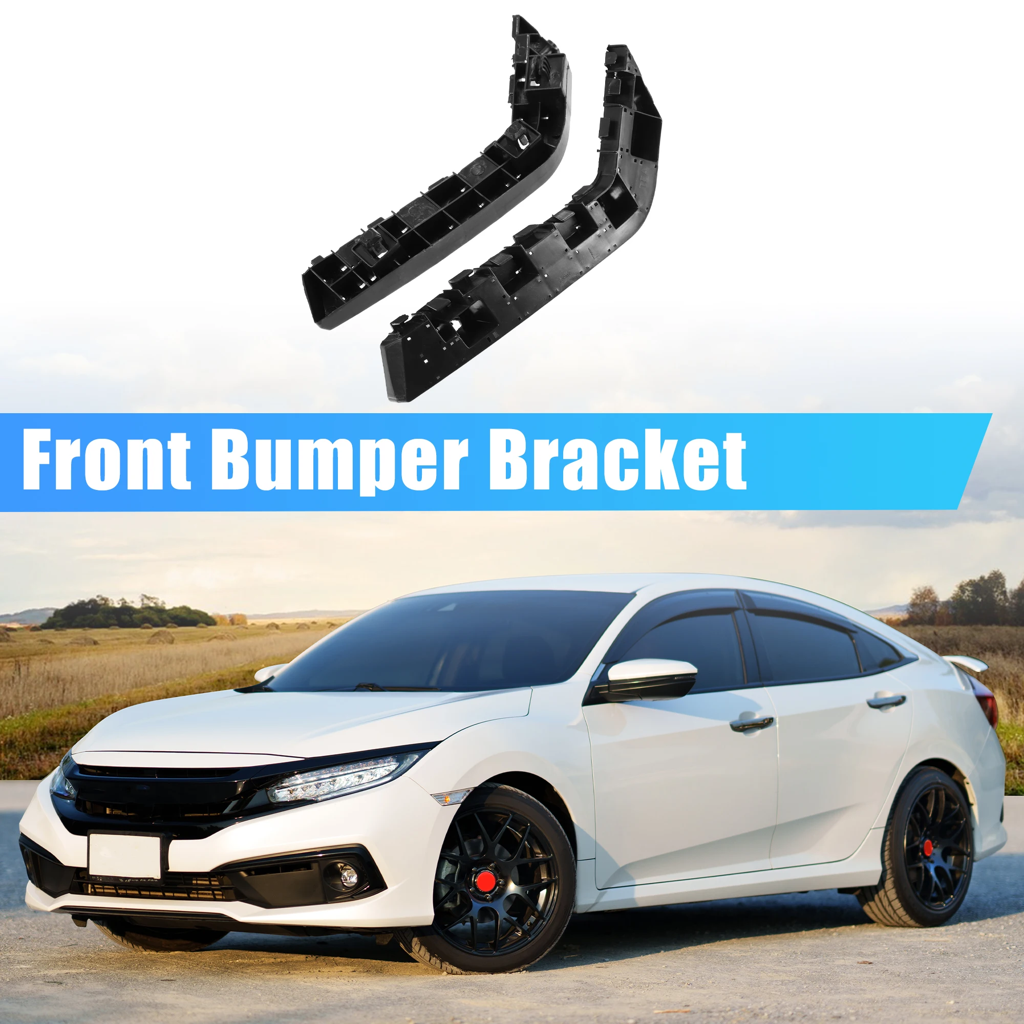 

X Autohaux 1 пара кронштейнов переднего бампера для Honda Civic 2016 2017 2018 2019 2020 71193-TBA-A00 71198-TBA-A00
