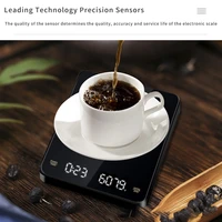 digital coffee scale rechargeable electronic scale intelligent weighing coffee scale with timer kitchen scale touch sensor