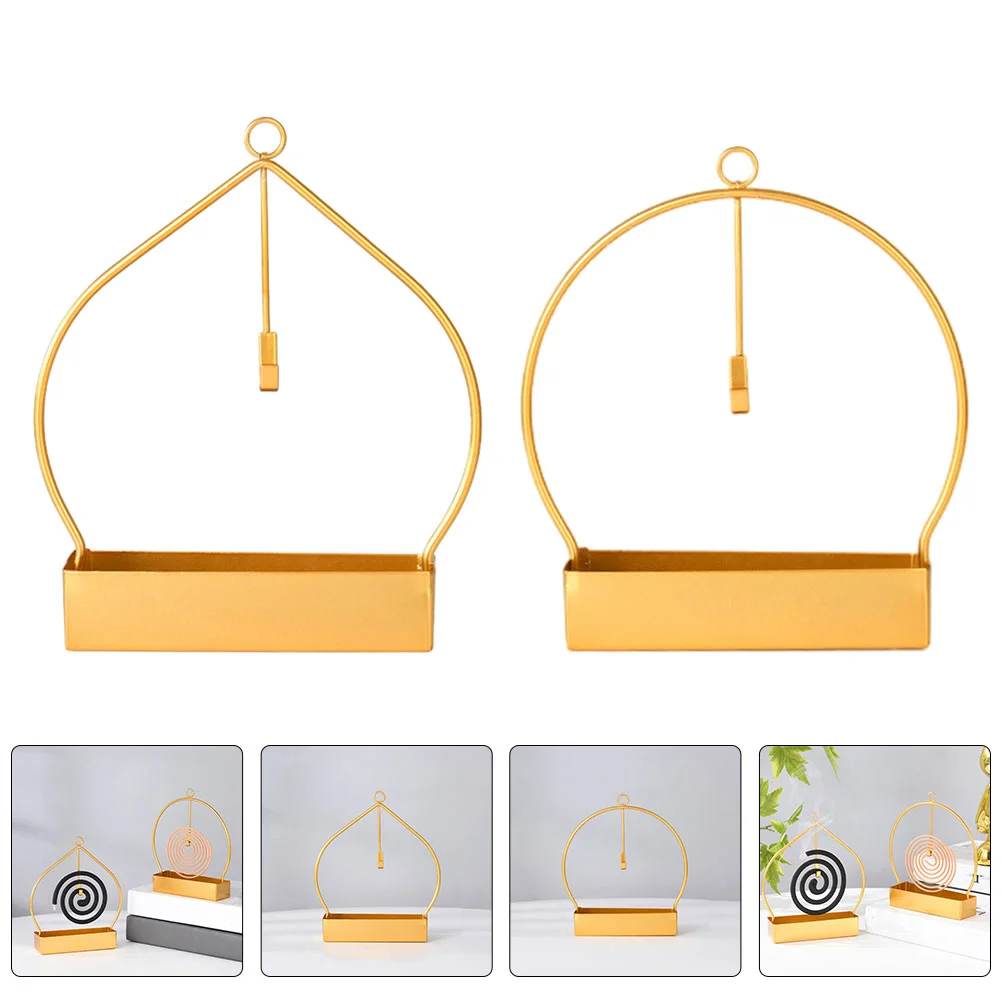 

Coil Mosquito Incense Burner Holder Censer Rack Insect Cauldron Iron Outdoor Hanger Pot Frankincense Stand Burn Case Fire Box