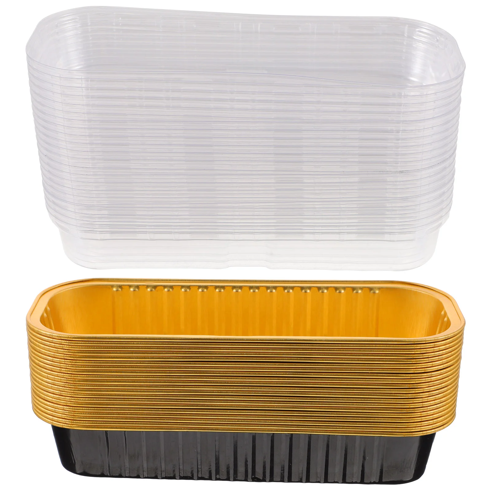

20Pcs Takeout Packing Pan With Lids Small Aluminum Pans Loaf Pans With Lid Cake Pans With Cover