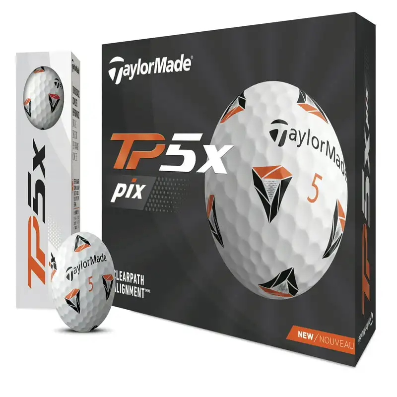 

TP5x Pix Golf Balls White Golf alignment stick Golf training Golf tee Golf towel with hook Golf mat Golf training Golf divot too