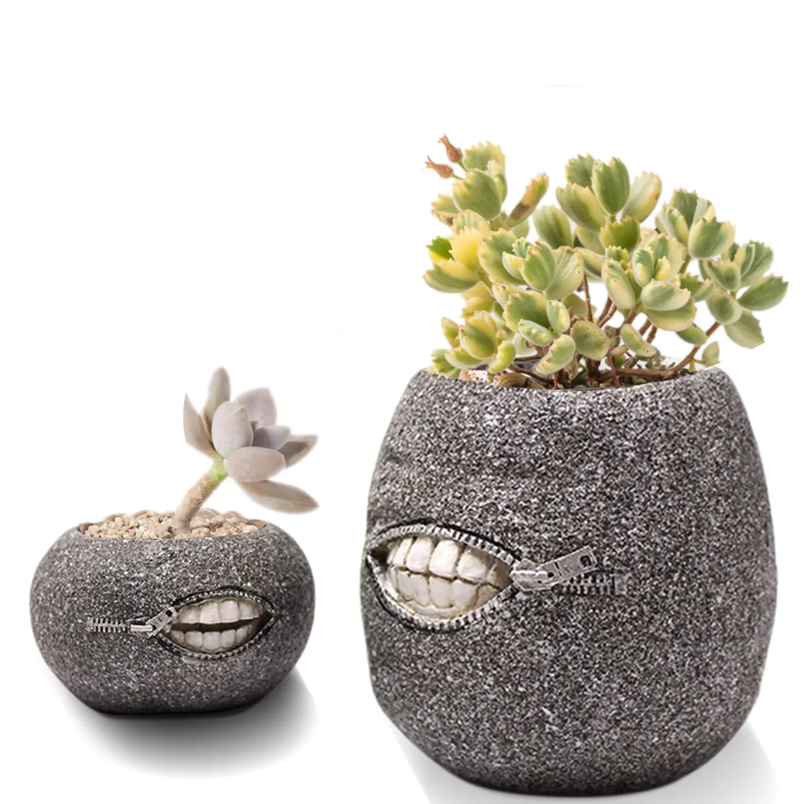 

Новинка, 2 шт., креативный страшный цветочный горшок с зубами, настольное украшение, растительный цветок, держатель для горшка
