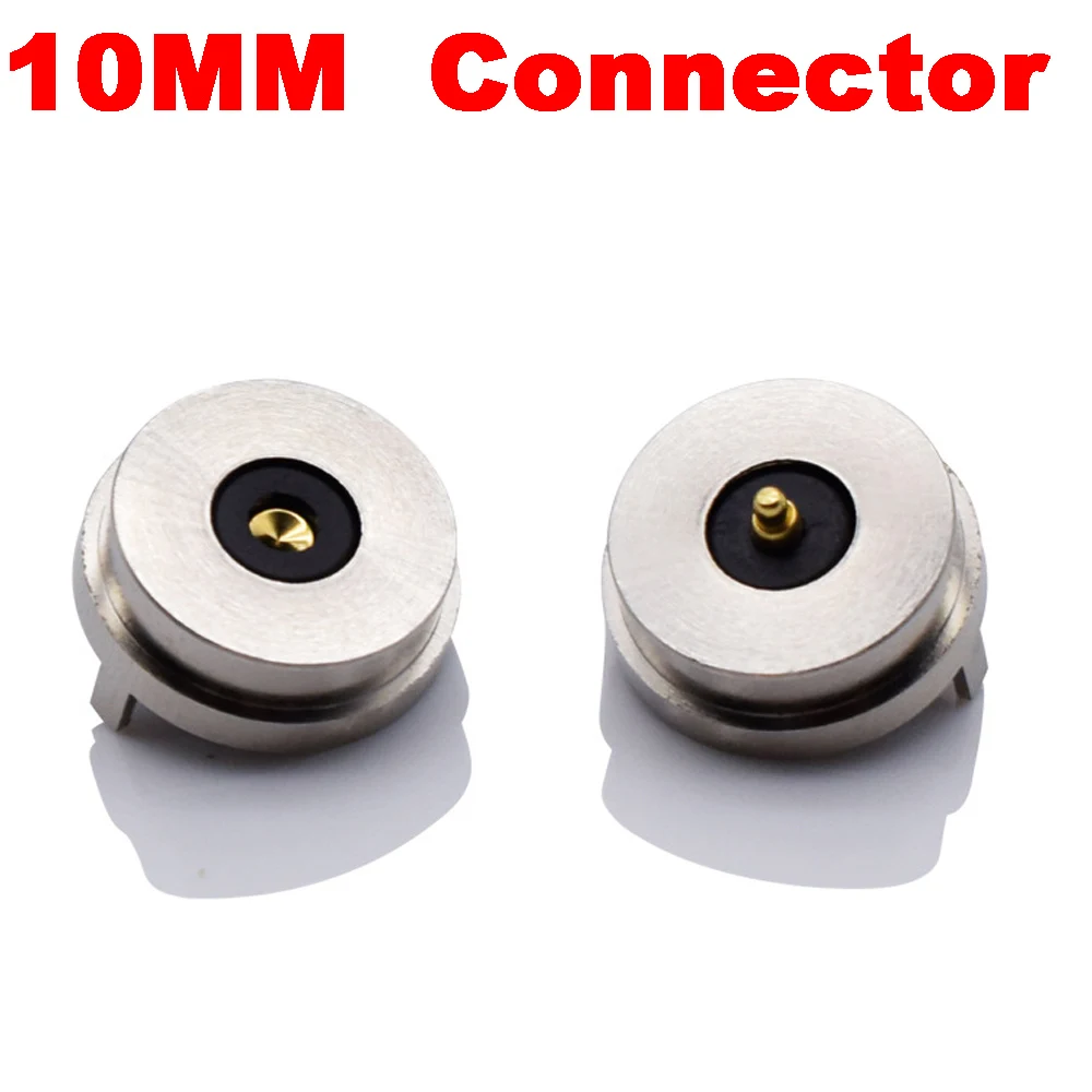 

1set 10mm Ultra Thin DC Magnet Pogo pin Connector High Current LED Strong Magneti Power Socket Smart wearable Charging Connector