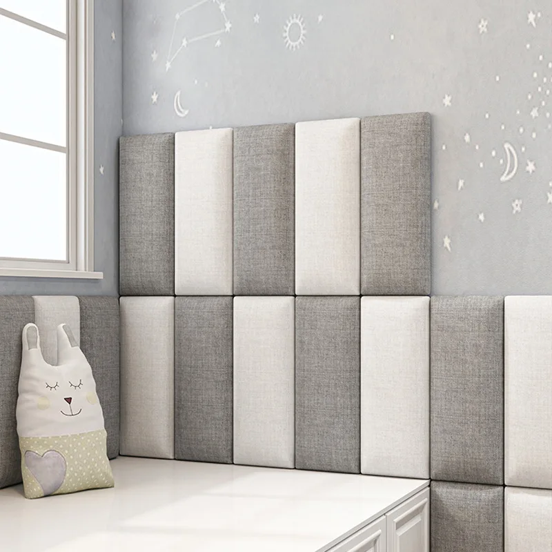 

2022 Self-Adhesive Headboard Soft Bag Anti-Collision Tatami 3d Stereo Stickers Bedroom Tete de lit Cabecero Wall Decoration