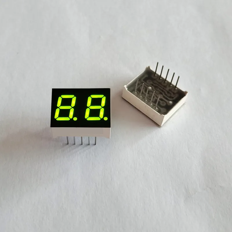 10 шт. 0 4-дюймовый 2-битный цифровой модуль зеленовато-желтого света KYX-4201AW/BW 20*16*7 мм