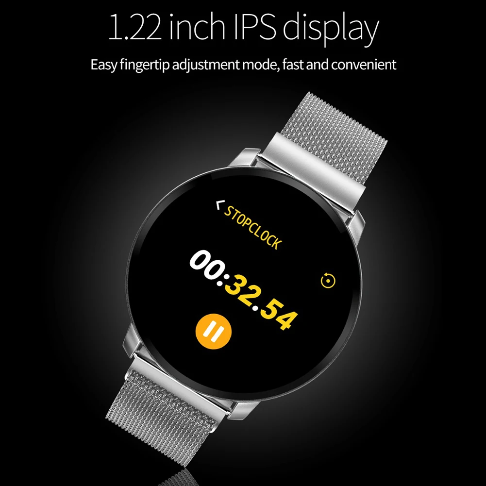 

1.22inch For Android IOS IP67 Waterproof HD Blood Pressure Heart Rate Tracker Touch Screen Sports Bracelet Monitor Smart Watch