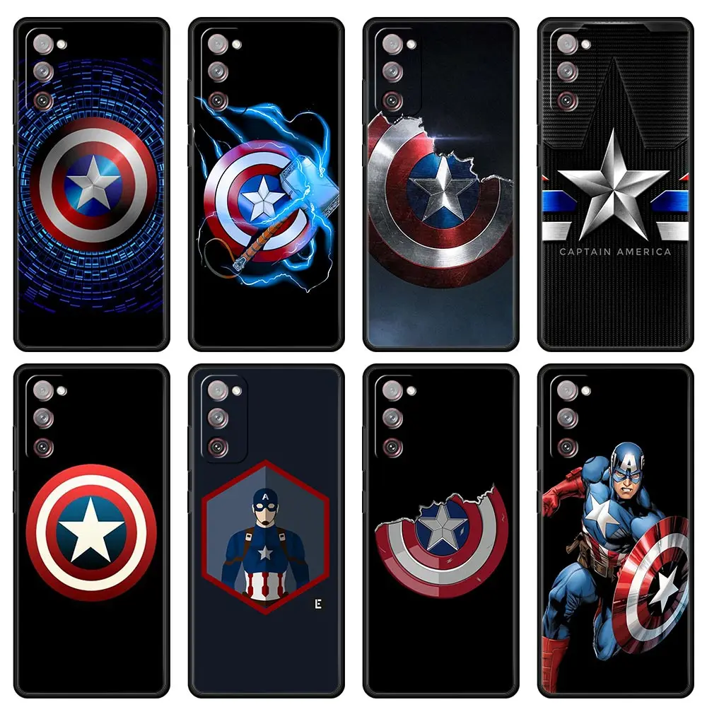 

Cover Case for Samsung Galaxy S7 S8 S9 S10 S10e S20 S21 S22 Plus Lite FE Ultra Edge A12 A21s 4G 5G Avengers Captain America LOGO