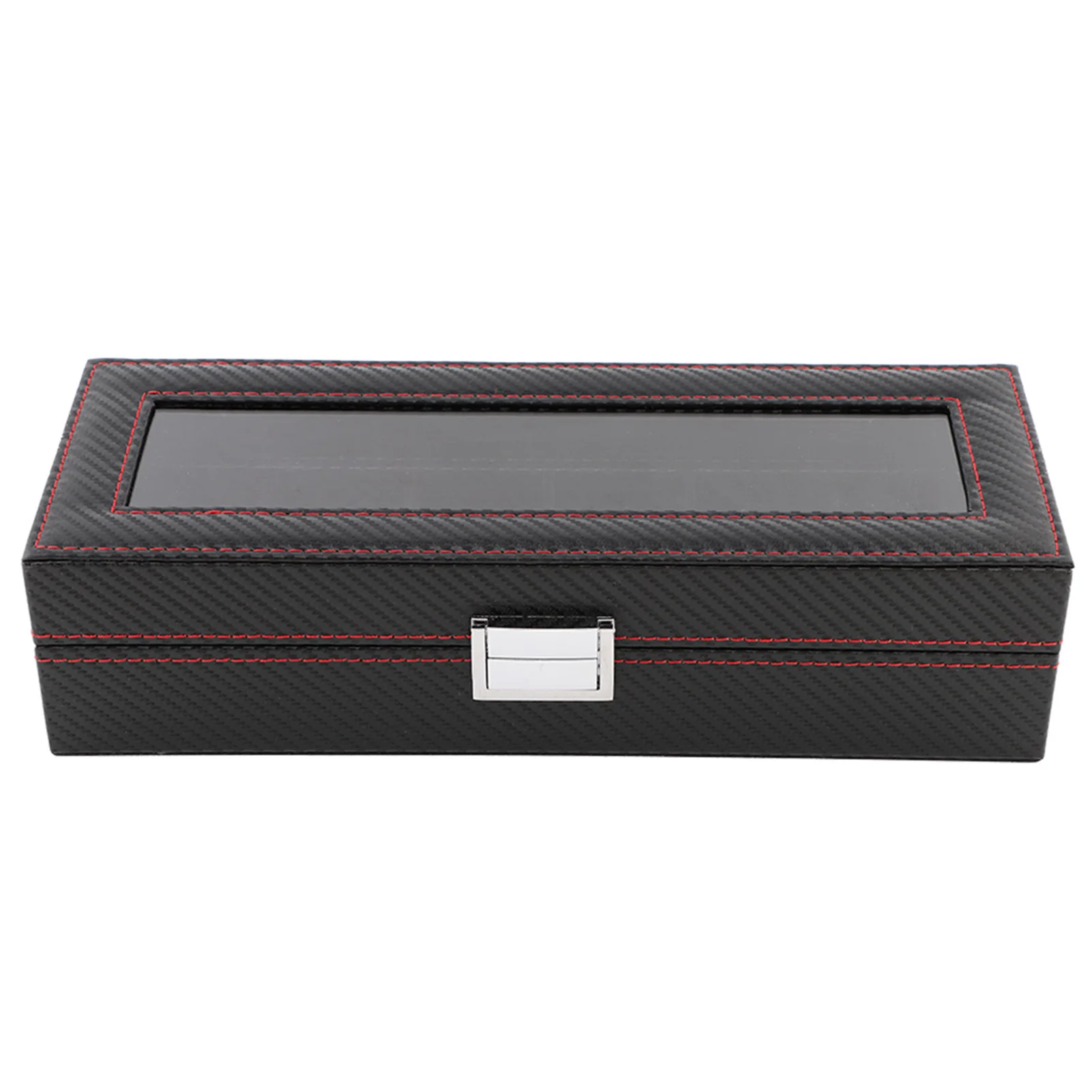 

6 Slot Watch Box Travel Carbon Fiber Case Jewelry Display Storage Collector Organizer Watch Watch Watch Watch Watch