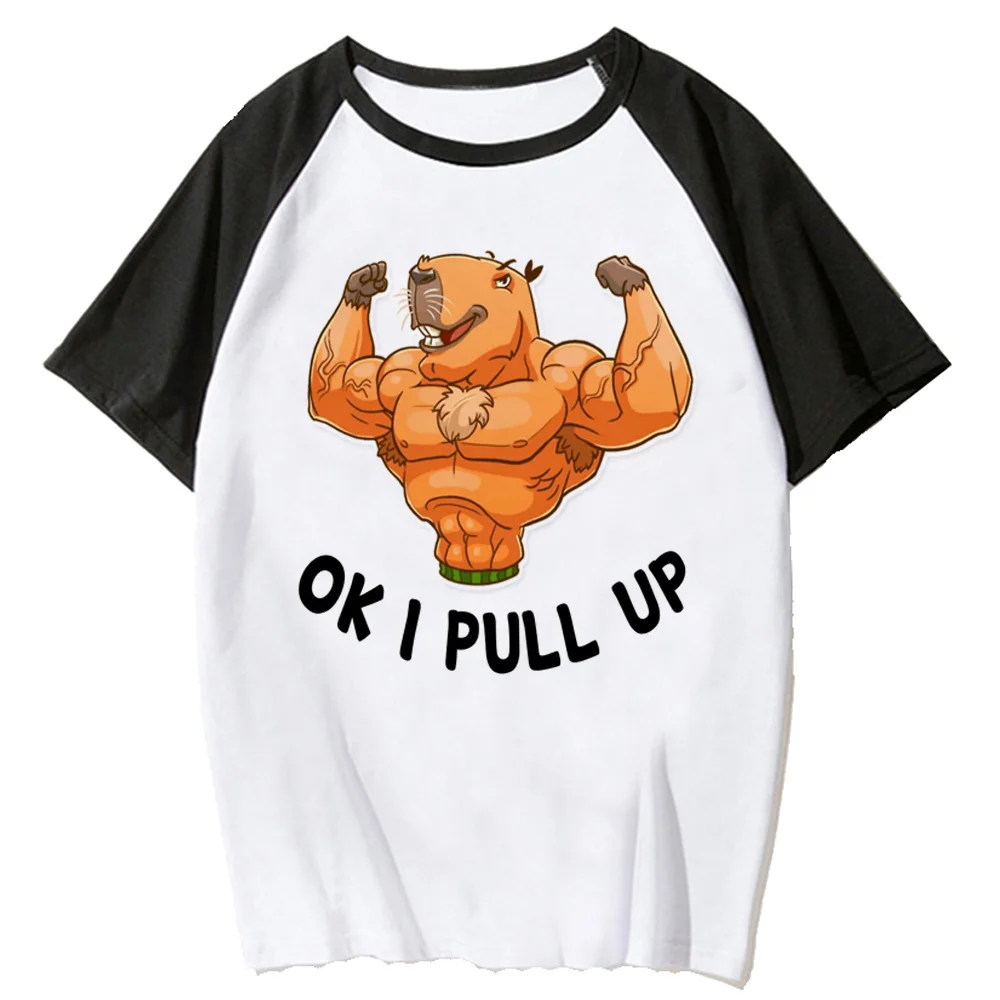 

Capybara Tee women designer top female harajuku comic graphic clothes