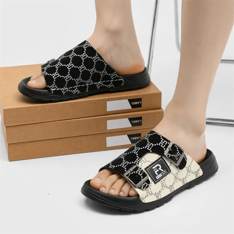 Трансграничные мужские сандалии большого размера новинка лета 2024 модные с